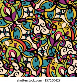 Colorful abstract seamless pattern - vector