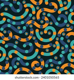 colorful abstract seamless pattern in vector great for textiles, banners, wallpapers, wrapping ,fabrics,backgrounds and more