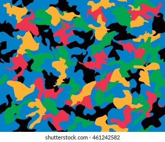 Colorful abstract seamless pattern.Vector seamless pattern.2016, Rio de Janeiro, Brazil.