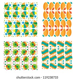 Colorful abstract seamless tiling vector texture collection