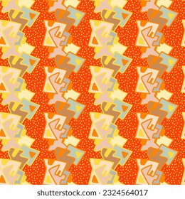 Colorful abstract seamless unusual pattern for textile