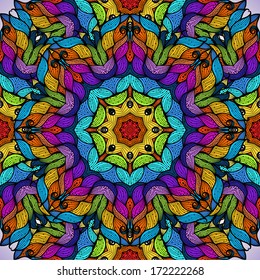 Colorful abstract seamless vector pattern. Braided lines, seamless pattern,lace for decoration.Theme, holidays.Template frame design for card,doily.Used for packaging,invitations,for your design.