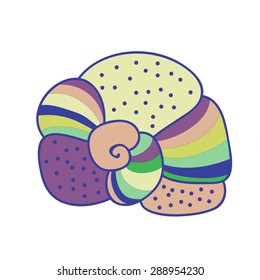 Colorful abstract seashell
