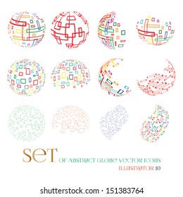 colorful abstract set of balls