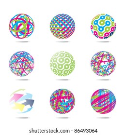 Colorful Abstract Set Of Balls