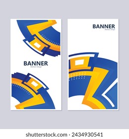 colorful abstract shape banner design