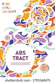 colorful abstract shape. banner layout design, landing page design, poster design
