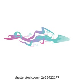 Colorful abstract shape with a contemporary gradient, ideal for technology or innovation concepts