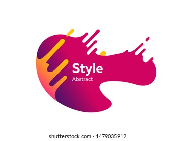 Colorful abstract shape. Dynamical colored forms and lines. Gradient abstract banners with flowing liquid shapes. Template for logo, flyer, presentation