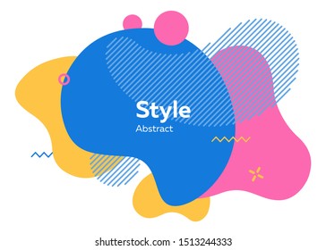 Colorful abstract shape. Dynamical colored forms and lines. Gradient abstract banners with flowing liquid shapes. Template for logo, flyer, presentation