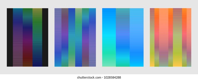 Colorful abstract shape line poster and cover design. Minimal geometric pattern gradients backgrounds. Eps10 vector