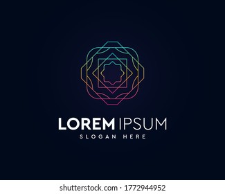 colorful abstract shape logo design
