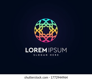 colorful abstract shape logo design
