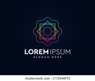 colorful abstract shape logo design