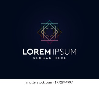 colorful abstract shape logo design