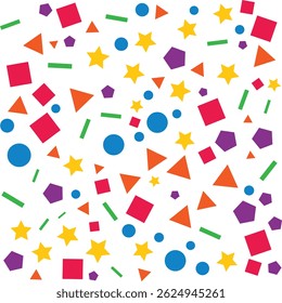 Colorful abstract shape pattern, vibrant color, vector background