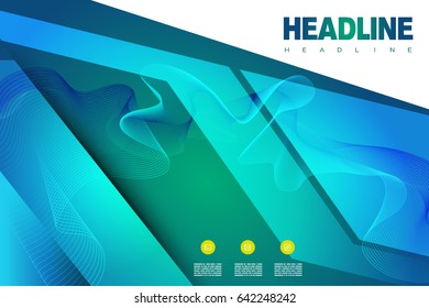 Colorful abstract shaped layout 