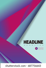Colorful Abstract Shaped Layout Stock Vector (Royalty Free) 687756643 ...