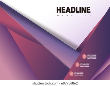 Colorful abstract shaped layout 