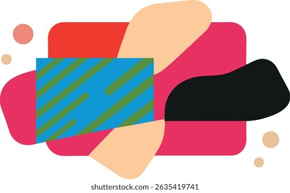 Colorful Abstract Shapes Background Design Illustration with Geometric Elements