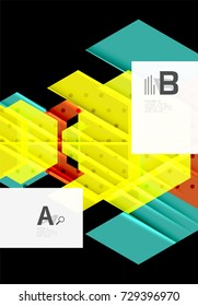 Colorful abstract shapes background. Minimalistic design