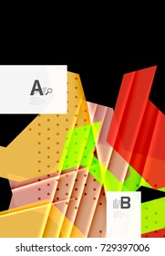 Colorful abstract shapes background. Minimalistic design