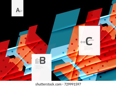 Colorful abstract shapes background. Minimalistic design