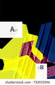 Colorful abstract shapes background. Minimalistic design