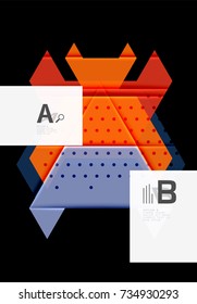 Colorful abstract shapes background. Minimalistic design