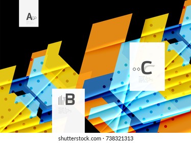 Colorful abstract shapes background. Minimalistic design