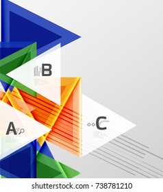 Colorful abstract shapes background. Minimalistic design