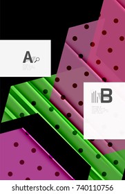 Colorful abstract shapes background. Minimalistic design