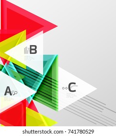 Colorful abstract shapes background. Minimalistic design