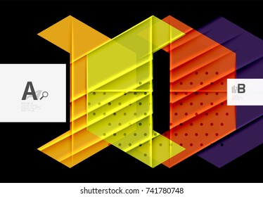 Colorful abstract shapes background. Minimalistic design