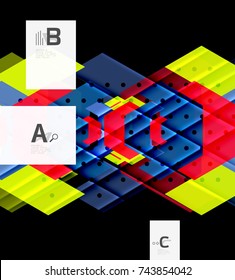 Colorful abstract shapes background. Minimalistic design