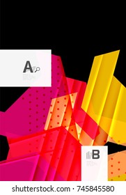 Colorful abstract shapes background. Minimalistic design