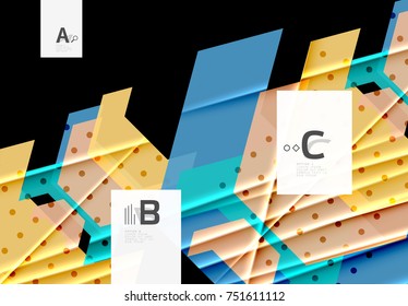 Colorful abstract shapes background. Minimalistic design