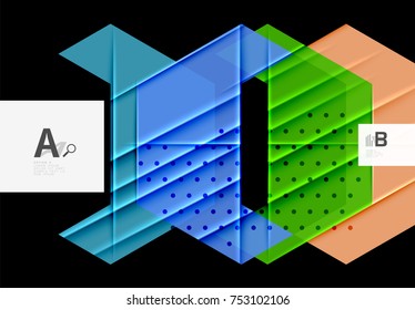 Colorful abstract shapes background. Minimalistic design