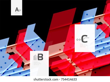 Colorful abstract shapes background. Minimalistic design