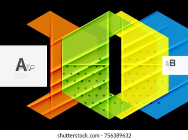 Colorful abstract shapes background. Minimalistic design