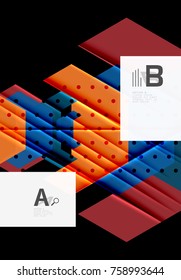 Colorful abstract shapes background. Minimalistic design