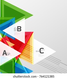 Colorful abstract shapes background. Minimalistic design