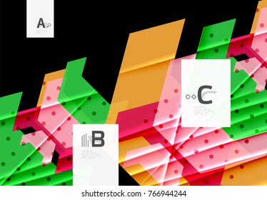 Colorful abstract shapes background. Minimalistic design