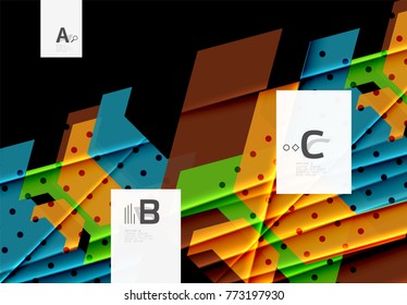 Colorful abstract shapes background. Minimalistic design