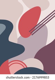 Colorful abstract shapes background vector illustration. Wallpaper, social media, print, backdrop, wall art, poster, home decor, card, banner, invitation, cover or package design.