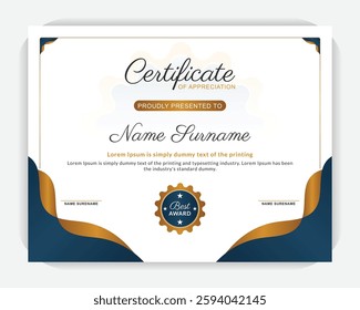 Colorful abstract shapes creative background, stylish, modern, unique, professional, elegant award certificate, elegant certificate of appreciation template.
