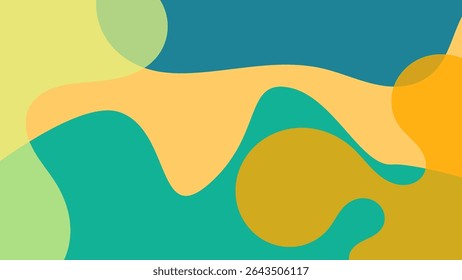 Colorful abstract shapes with curves that can be used for backgrounds, wall paper, presentations.