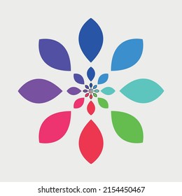 Formas abstractas coloridas que dibujan arte vectorial en un fondo blanco.
