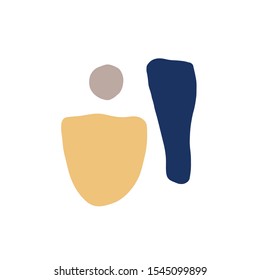 Formas abstractas coloridas ilustraciones vectoriales planas. Collage de dibujos geométricos conceptuales aislados en fondo blanco. Impresión fría, elemento de diseño minimalista en pantalones. Decoración gráfica contemporánea