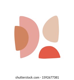 Formas abstractas coloridas ilustraciones vectoriales planas. Dibujos geométricos conceptuales, aislados en fondo blanco. Impresión fría, elemento de diseño minimalista. Decoración gráfica contemporánea